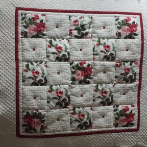 Log cabin ton sur ton et fleuri
